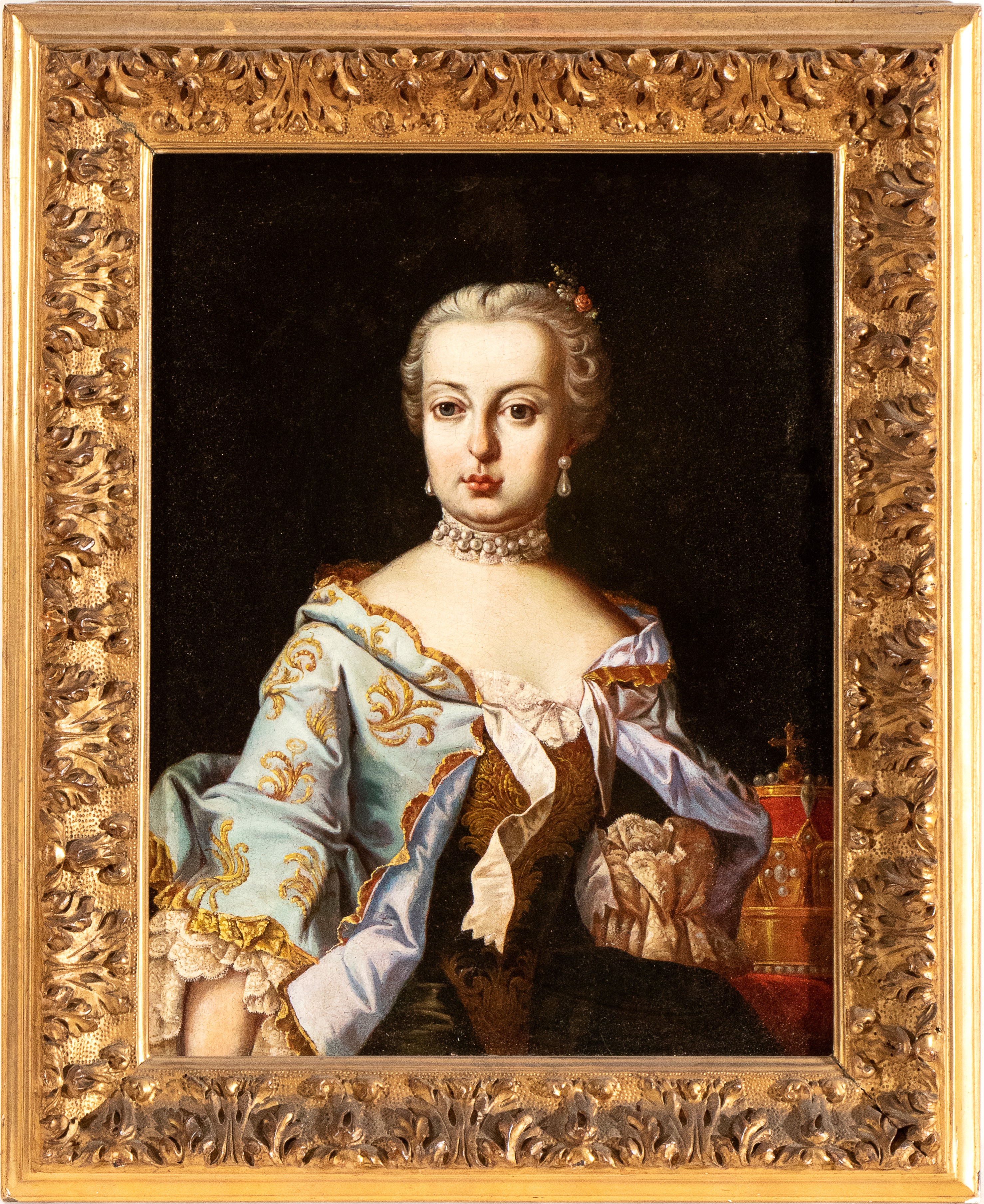 Ritratto di sovrana cristiana con corona