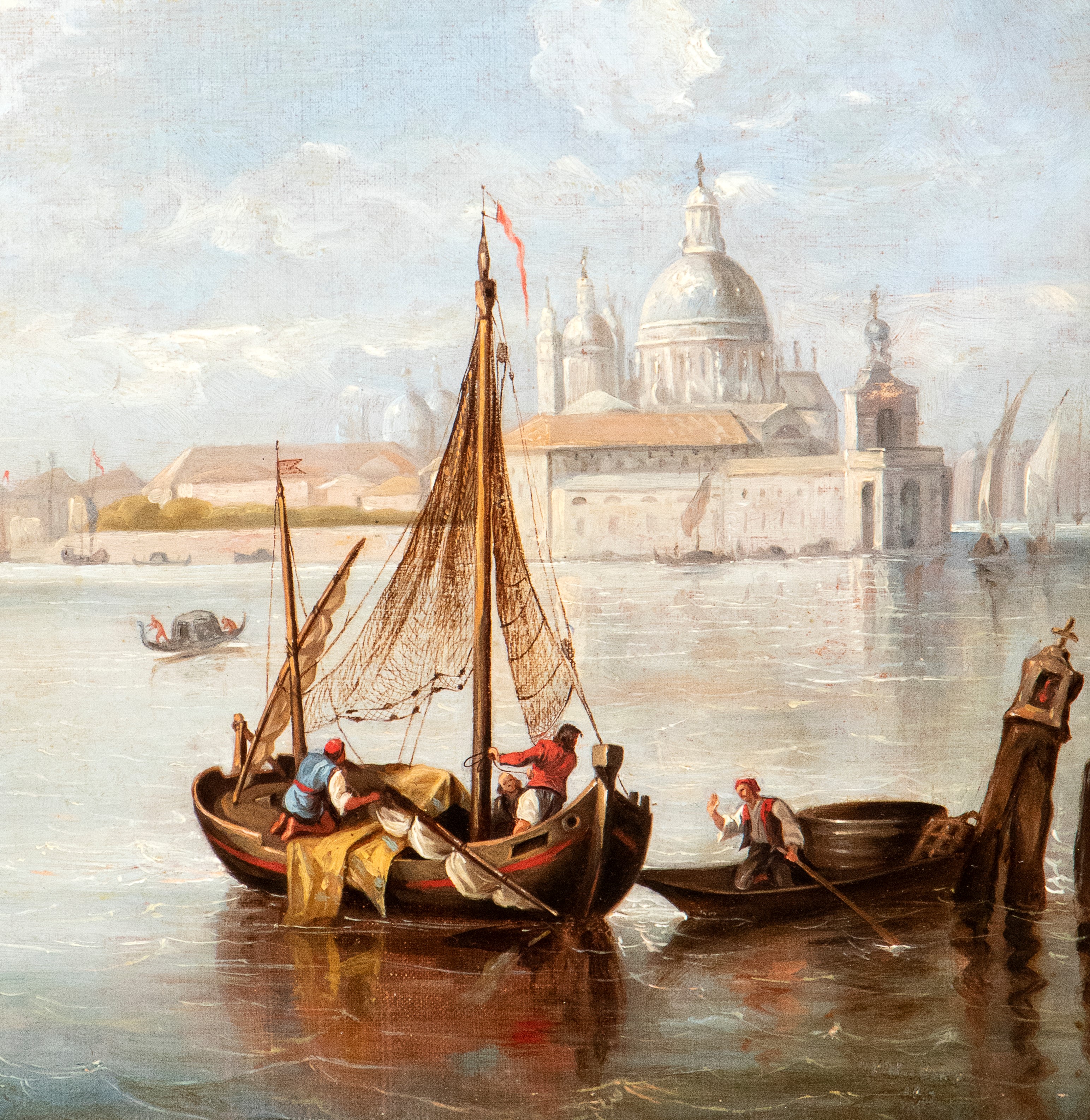 Veduta di Punta della Dogana e delle cupole della chiesa della Salute dall'isola di San Giorgio