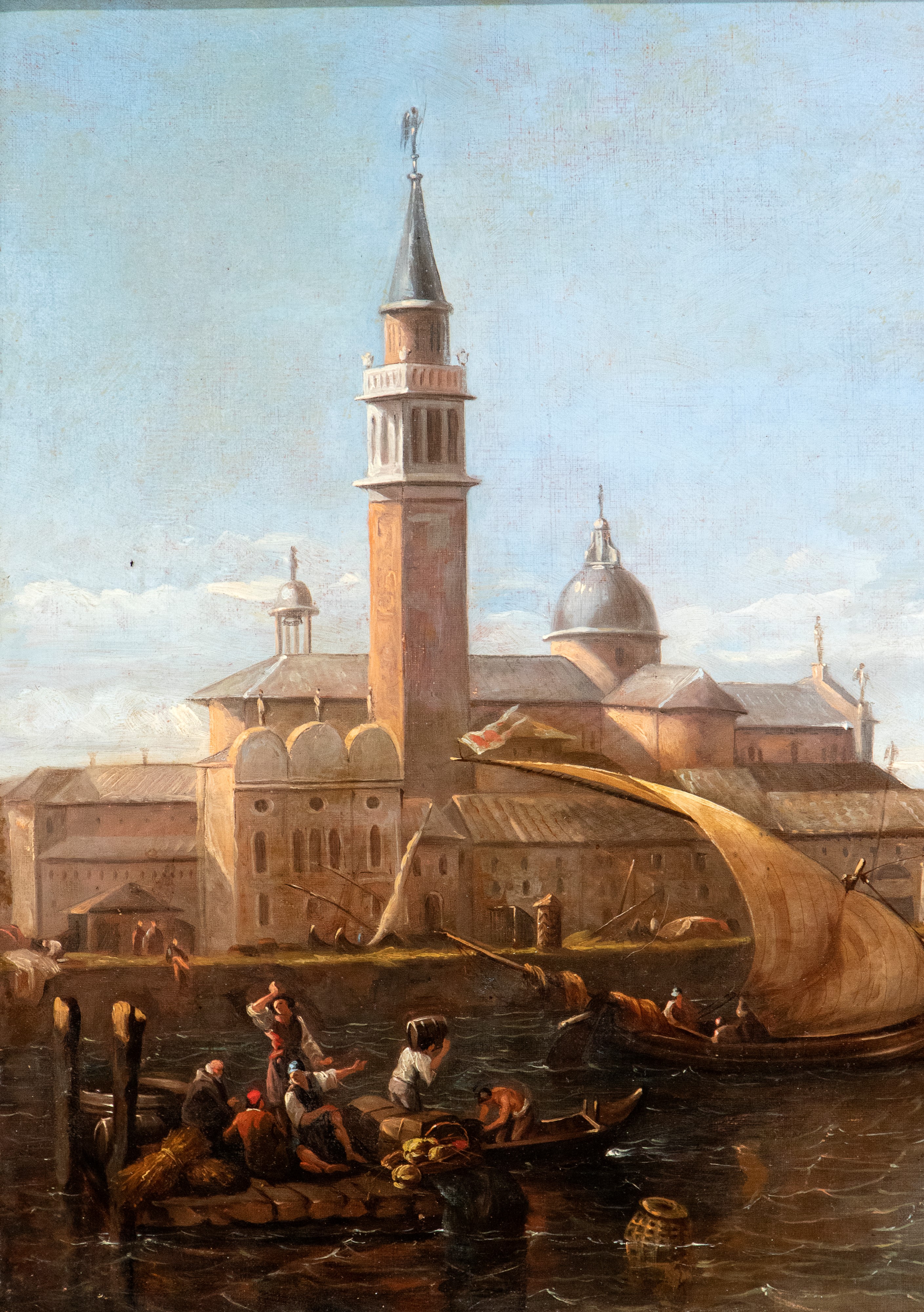 Veduta di Punta della Dogana e delle cupole della chiesa della Salute dall'isola di San Giorgio