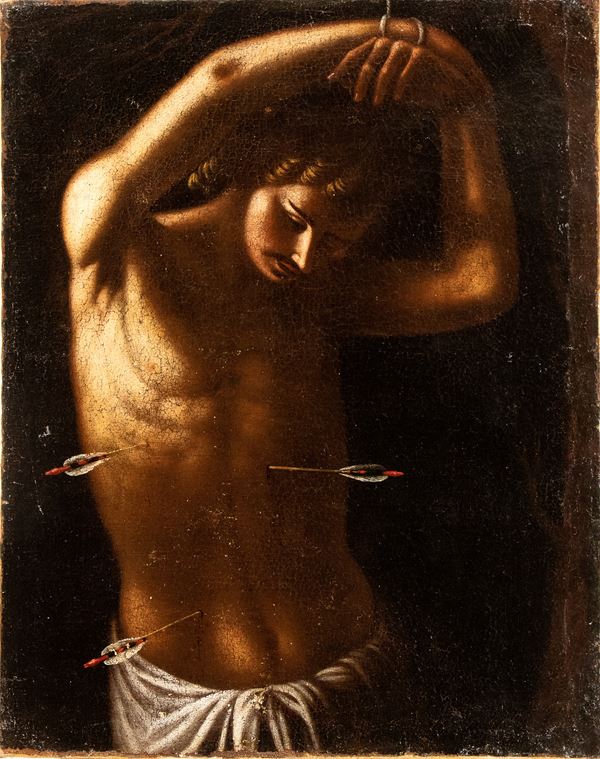 Artista meridionale, XVII secolo - Martyrdom of Saint Sebastian