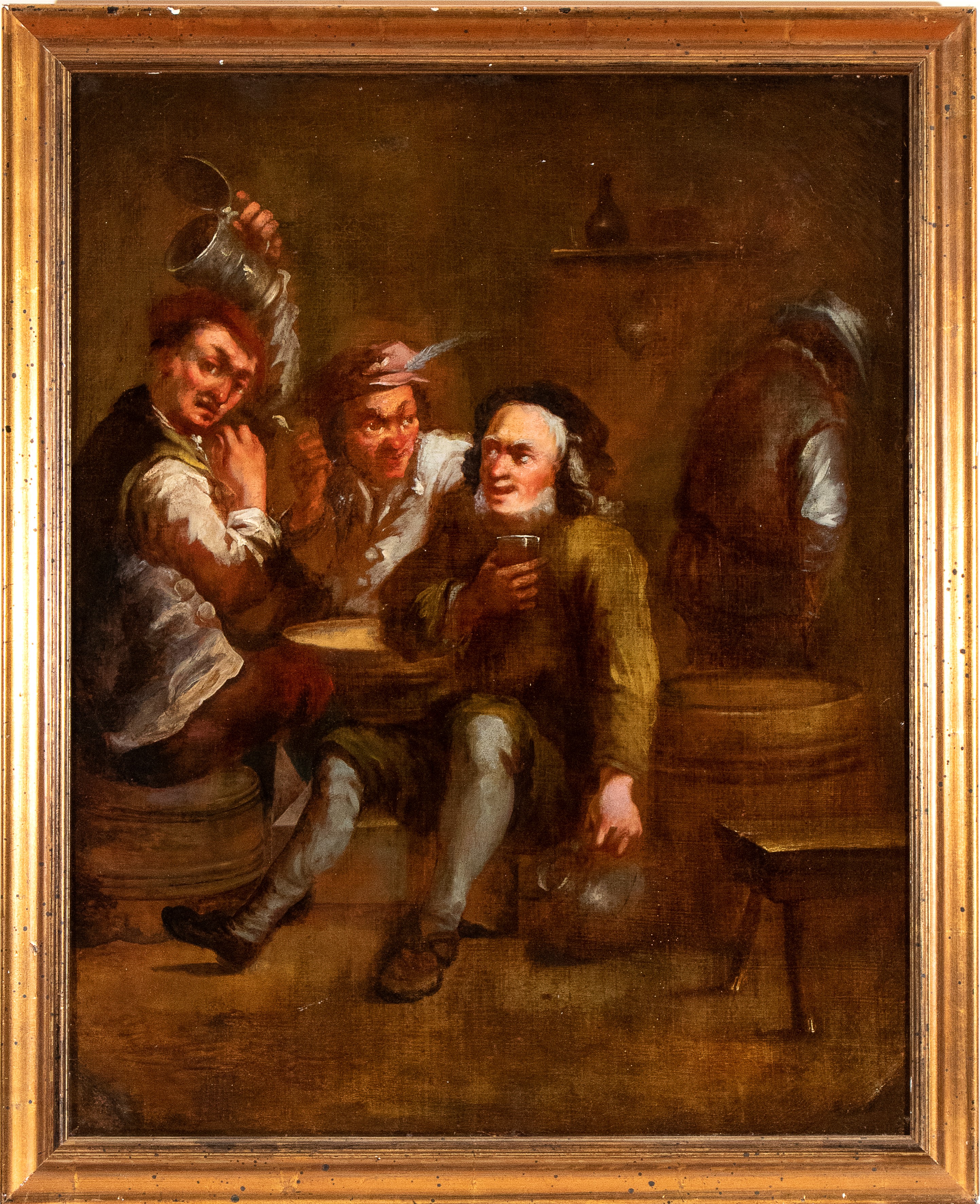 Interno di osteria con quattro figure