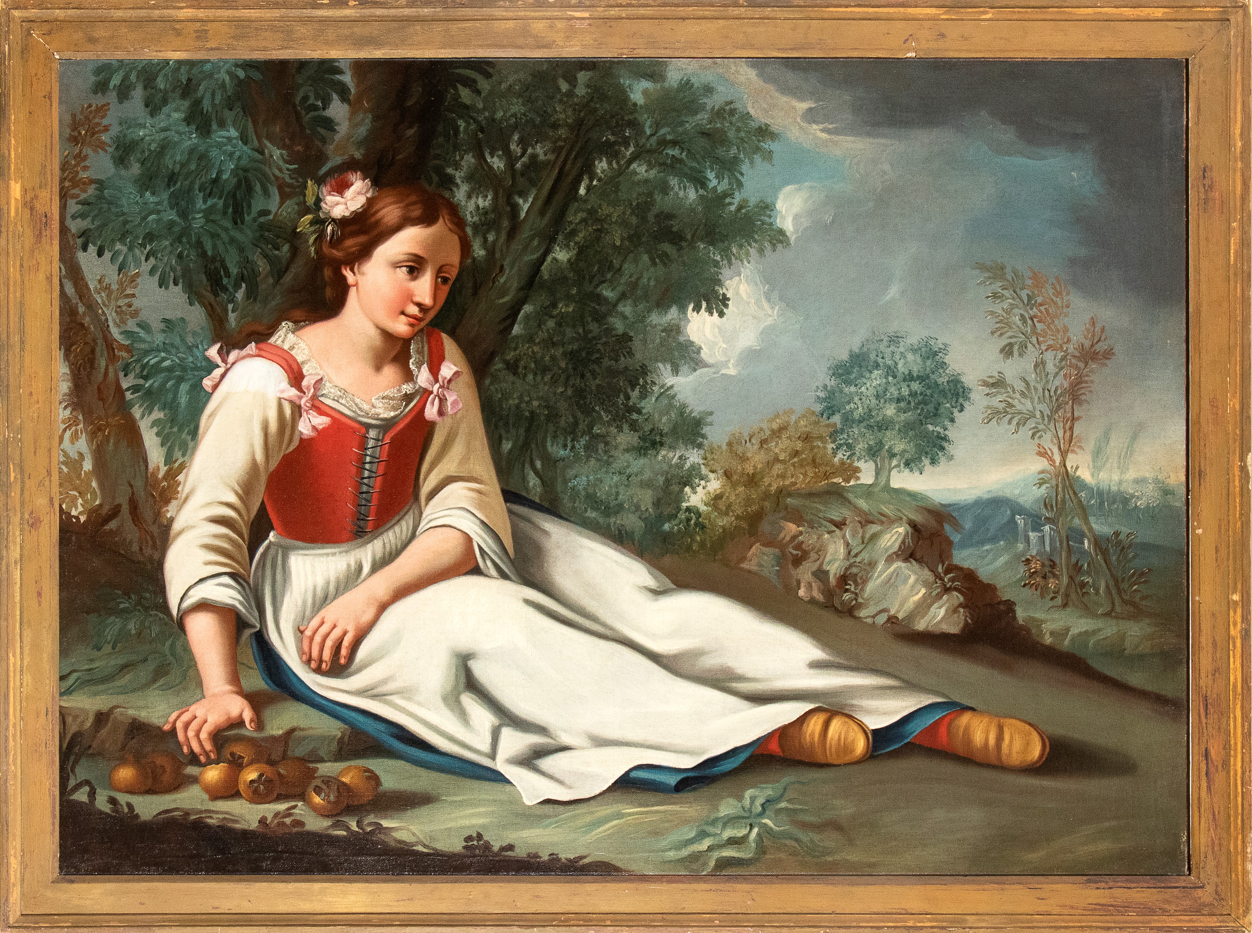 Ritratto di fanciulla in un paesaggio