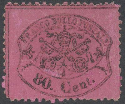 Pontificio - "fragolone" 80 Cent. Rosa Carminato.
