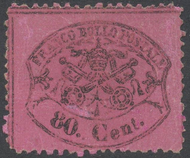 Pontificio - "fragolone" 80 Cent. Rosa Carminato.