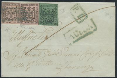 Modena - Storia Postale, Rara Combinazione.