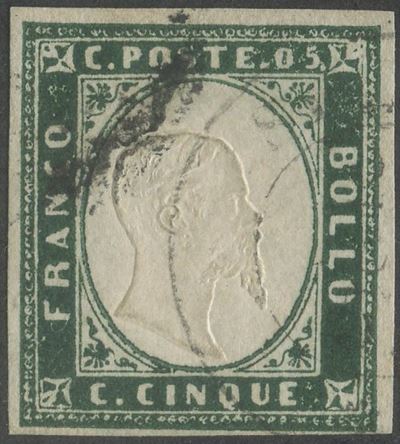 Sardegna - IV Emissione, 5 Cent. Verde Mirto