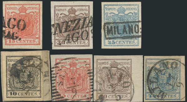 Lombardy Veneto - Ribbed paper and machine-made paper