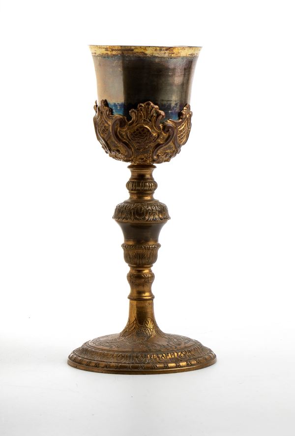 Italian solid silver chalice