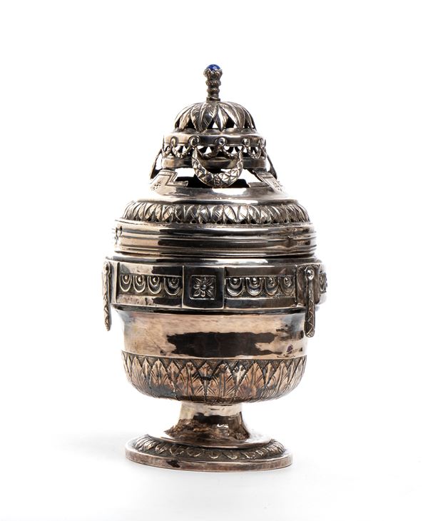 An Italian (?) solid silver Thurible