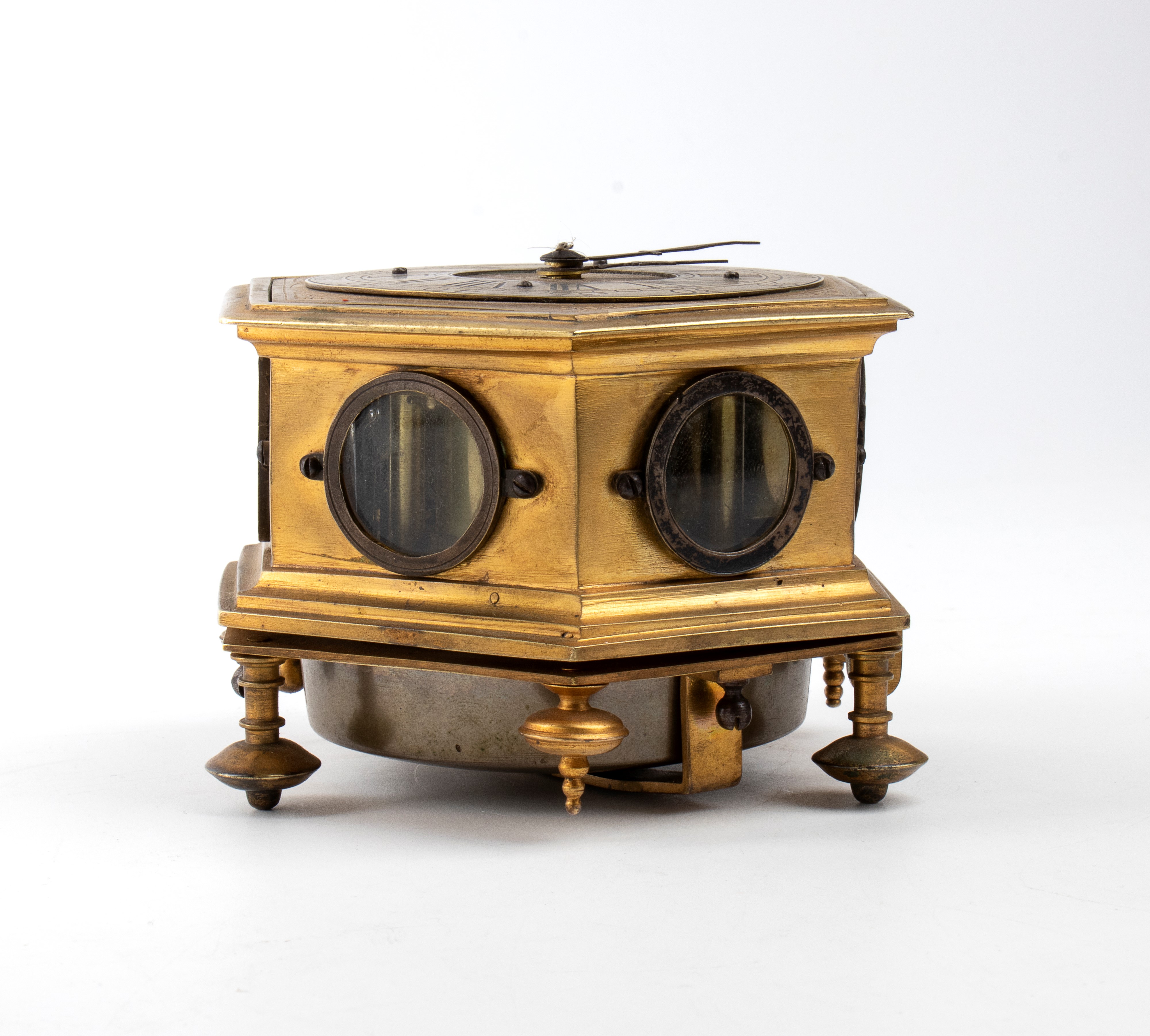 a.D. Mougin - Orologio da tavolo esagonale francese a suoneria