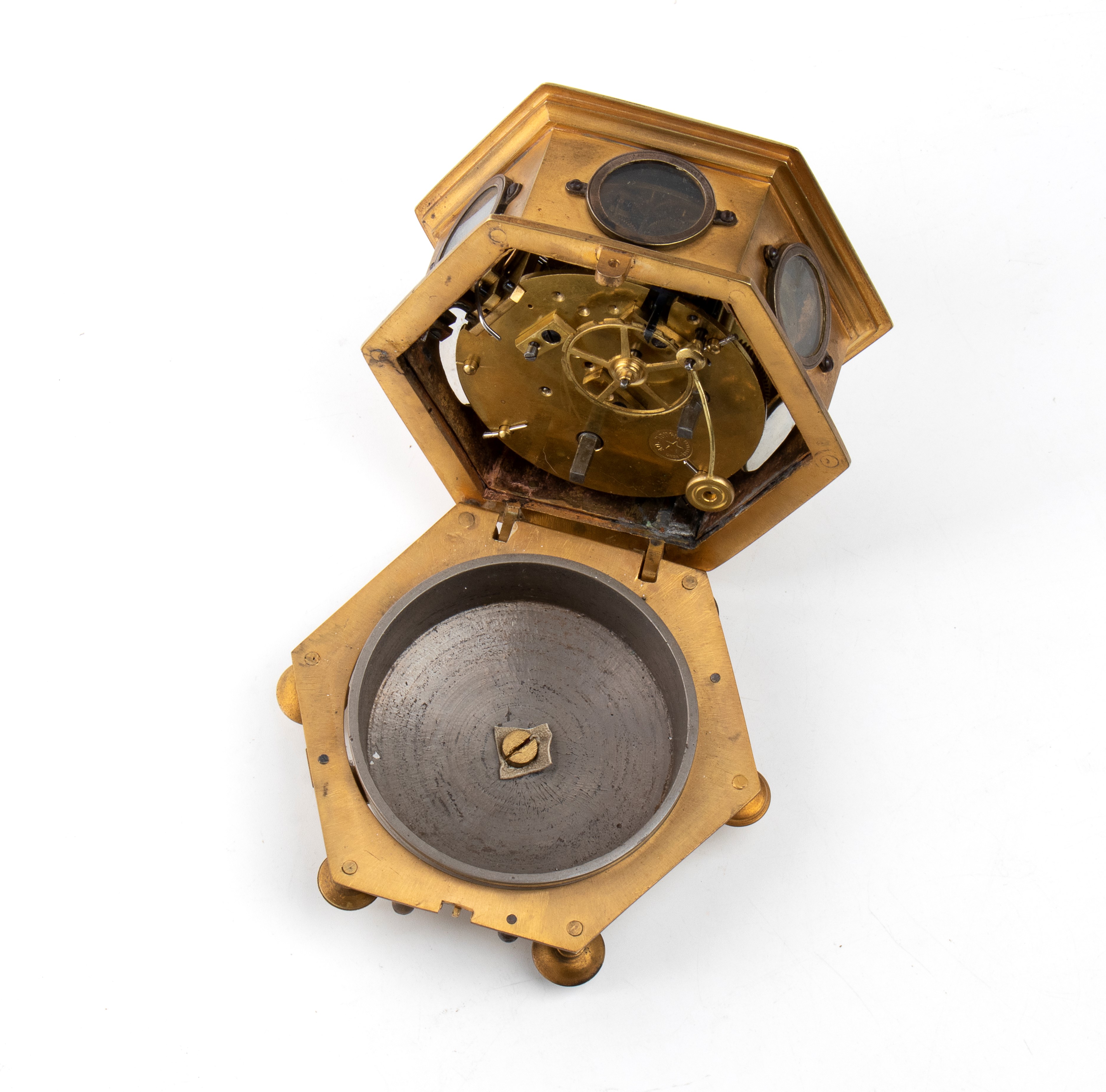 a.D. Mougin - Orologio da tavolo esagonale francese a suoneria
