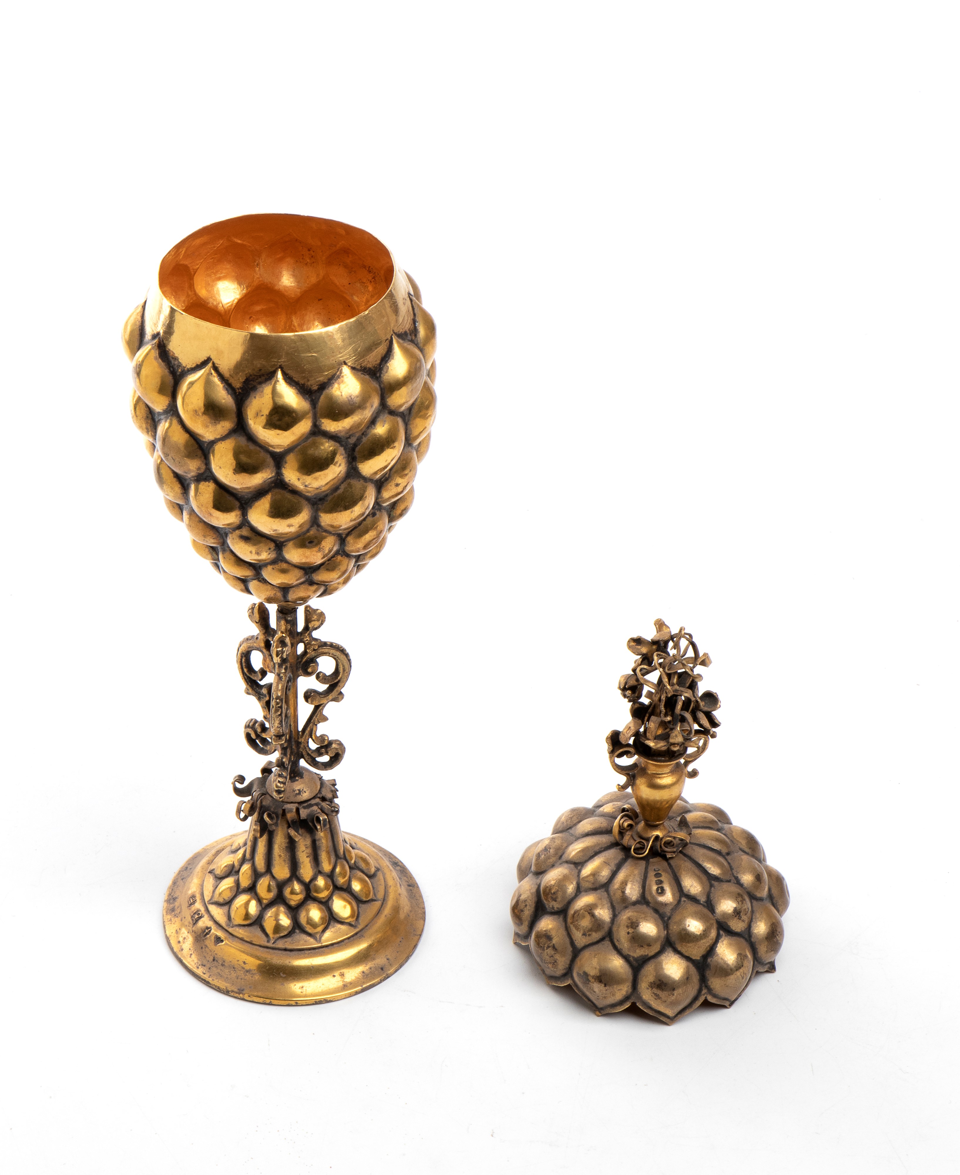 Coppa tedesca ad ananas, argento dorato, stile primo Seicento (XVII secolo)