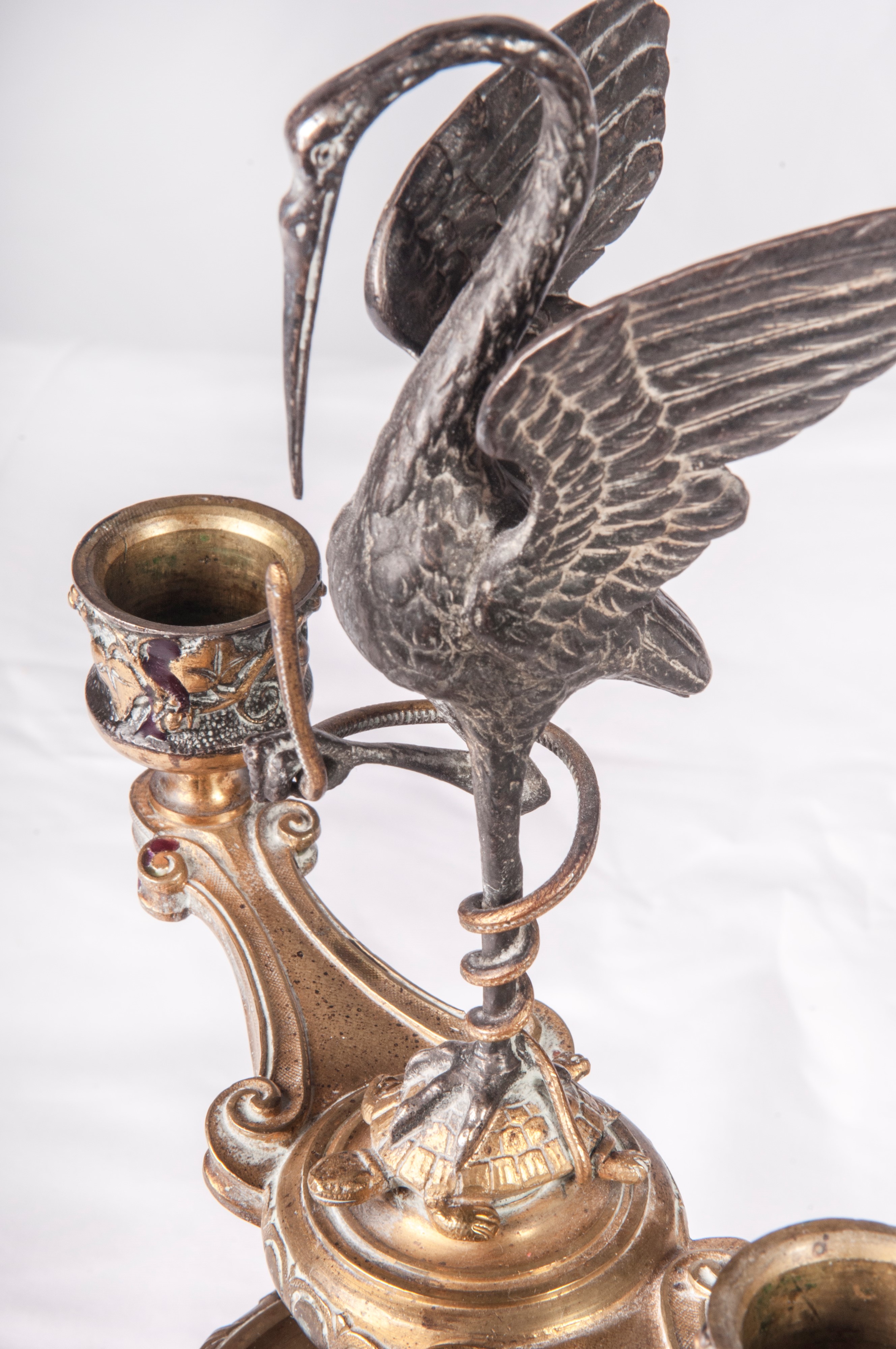 Coppia di candelieri a due luci