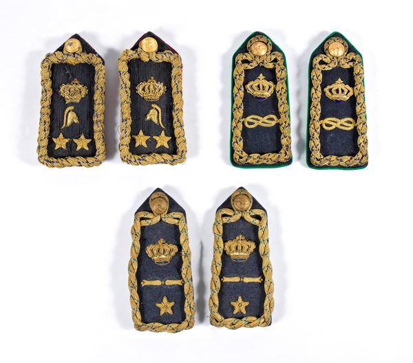 Italy, Kingdom, Royal air forces, three pairs of shoulder boards