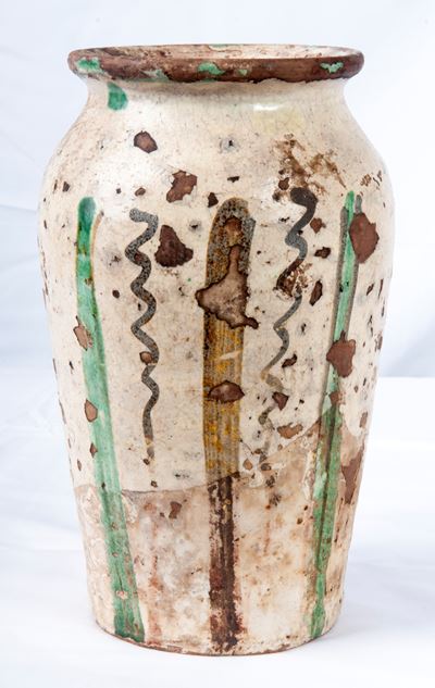 Vaso in Terracotta Smaltata Bianca