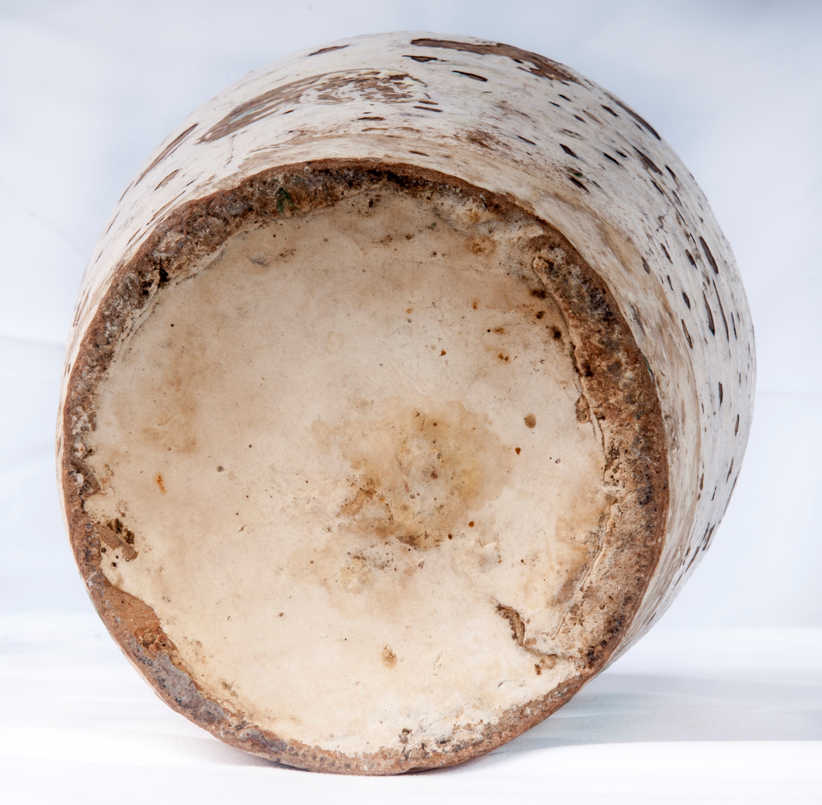 Vaso in Terracotta Smaltata Bianca