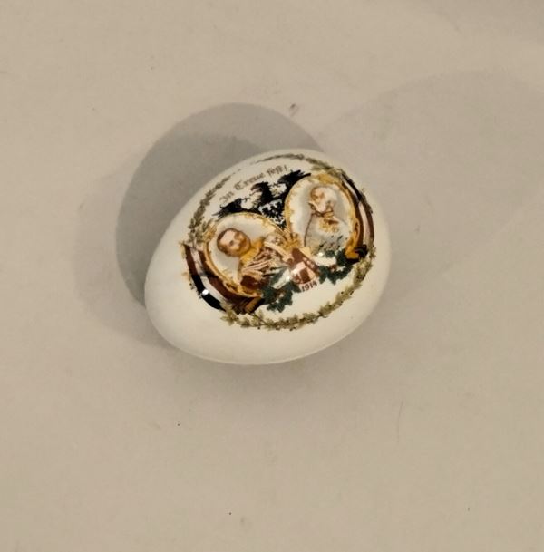 German Empire,porcelain  Ester egg  commemorating the alliance of the Central Empires in WW 1