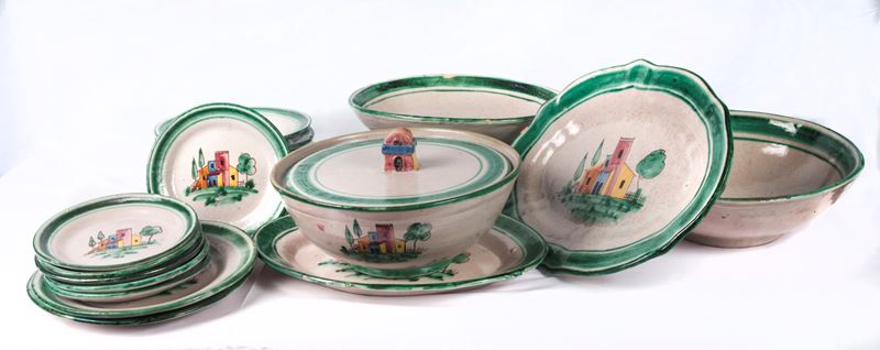 Servizio da Sei in Ceramica Policroma