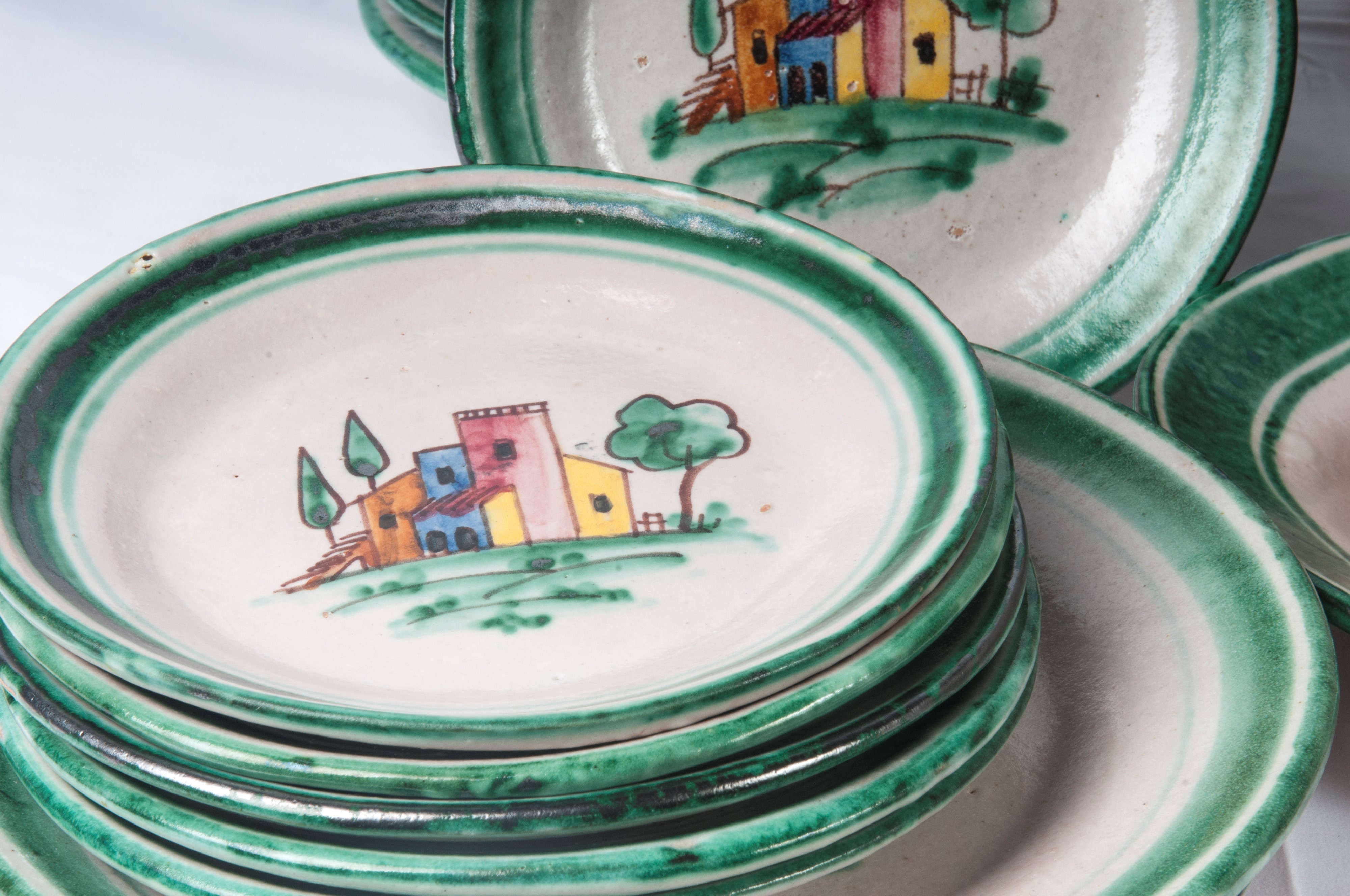 Servizio da Sei in Ceramica Policroma