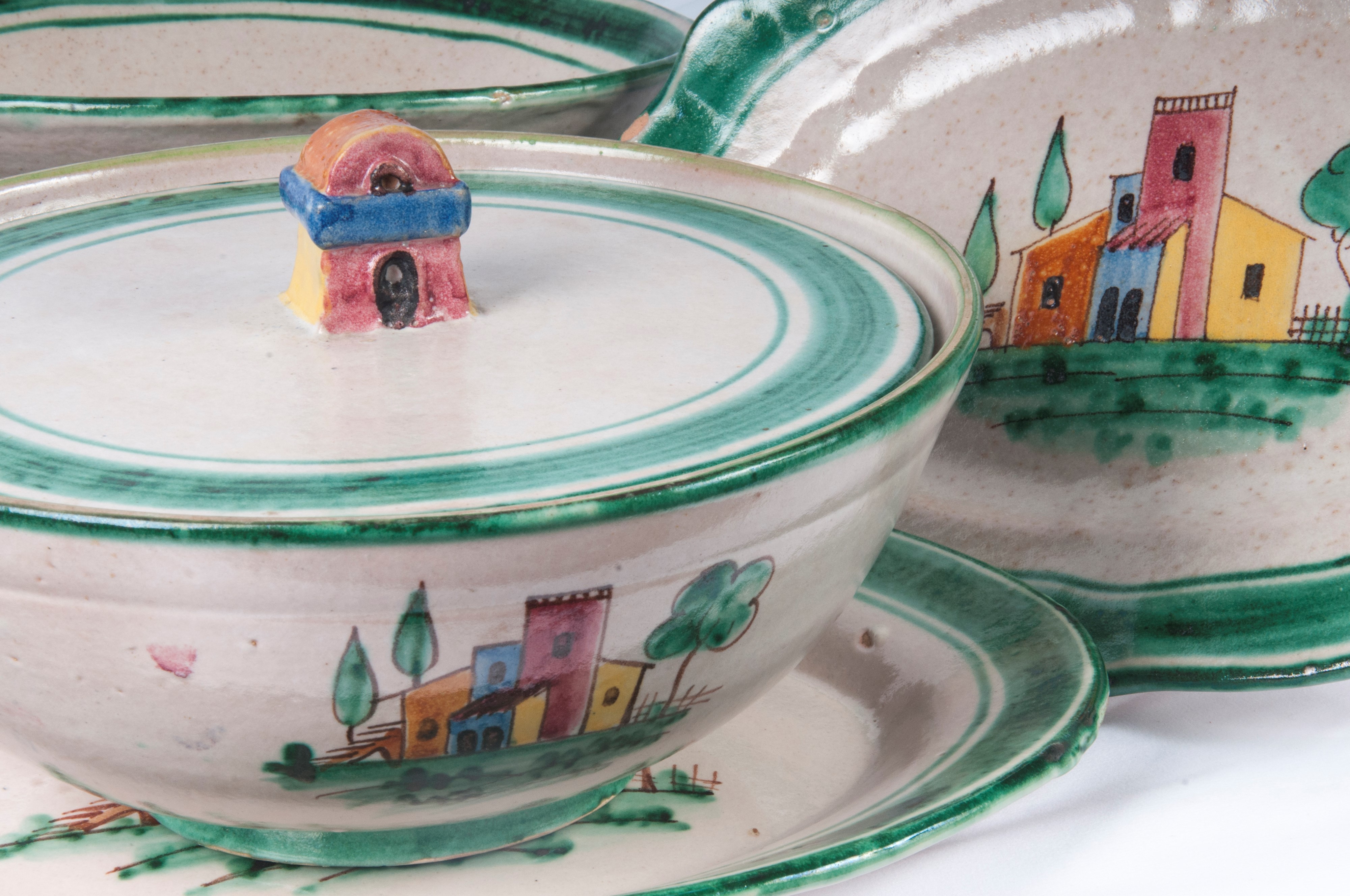 Servizio da Sei in Ceramica Policroma