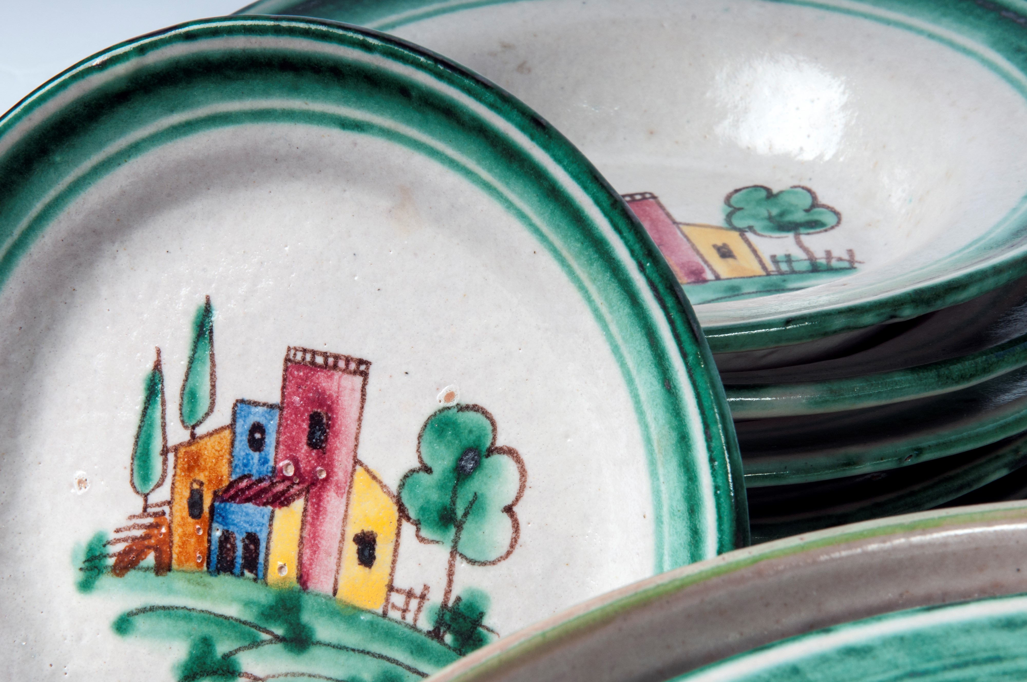 Servizio da Sei in Ceramica Policroma