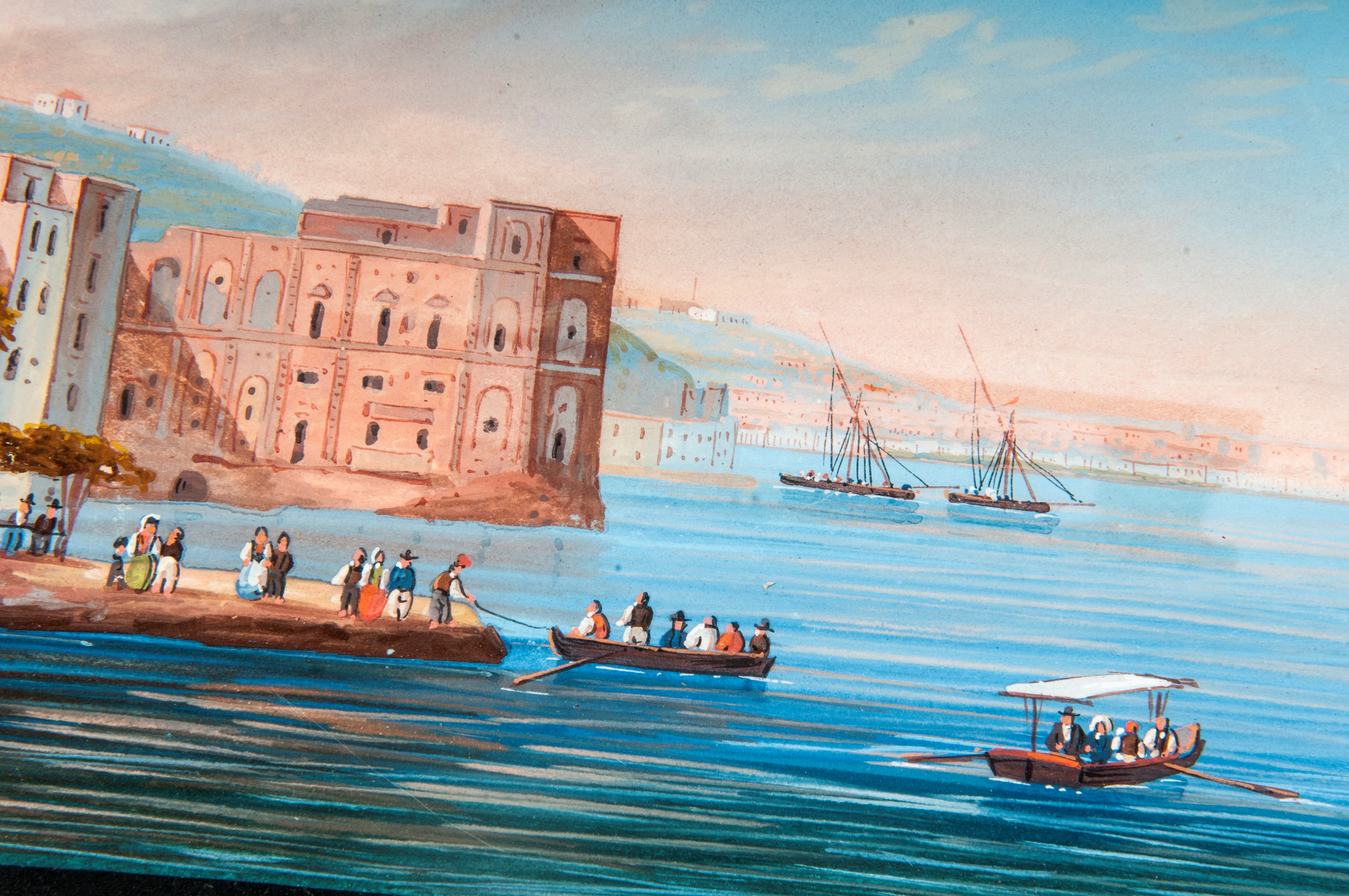 Lotto di cinque vedute di Napoli