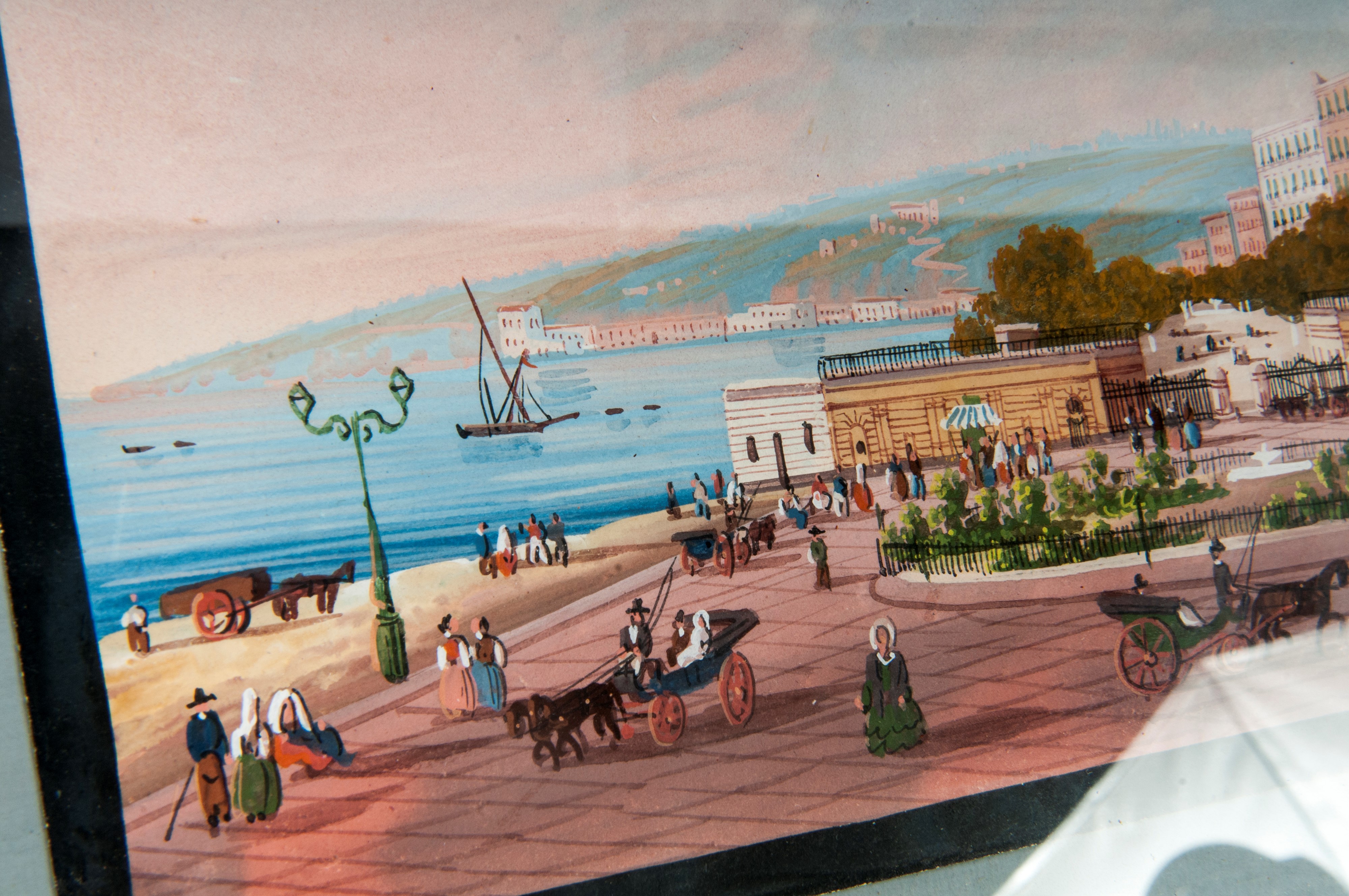 Lotto di cinque vedute di Napoli