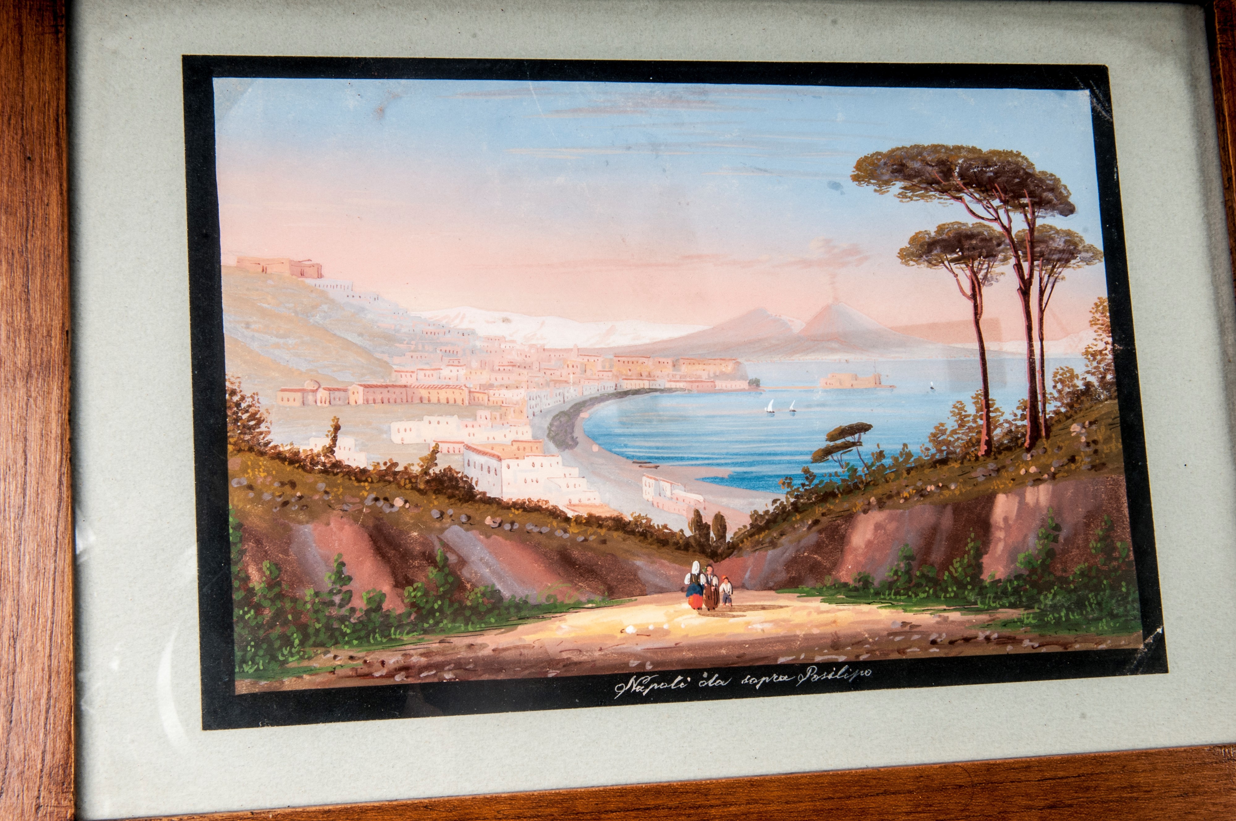 Lotto di cinque vedute di Napoli