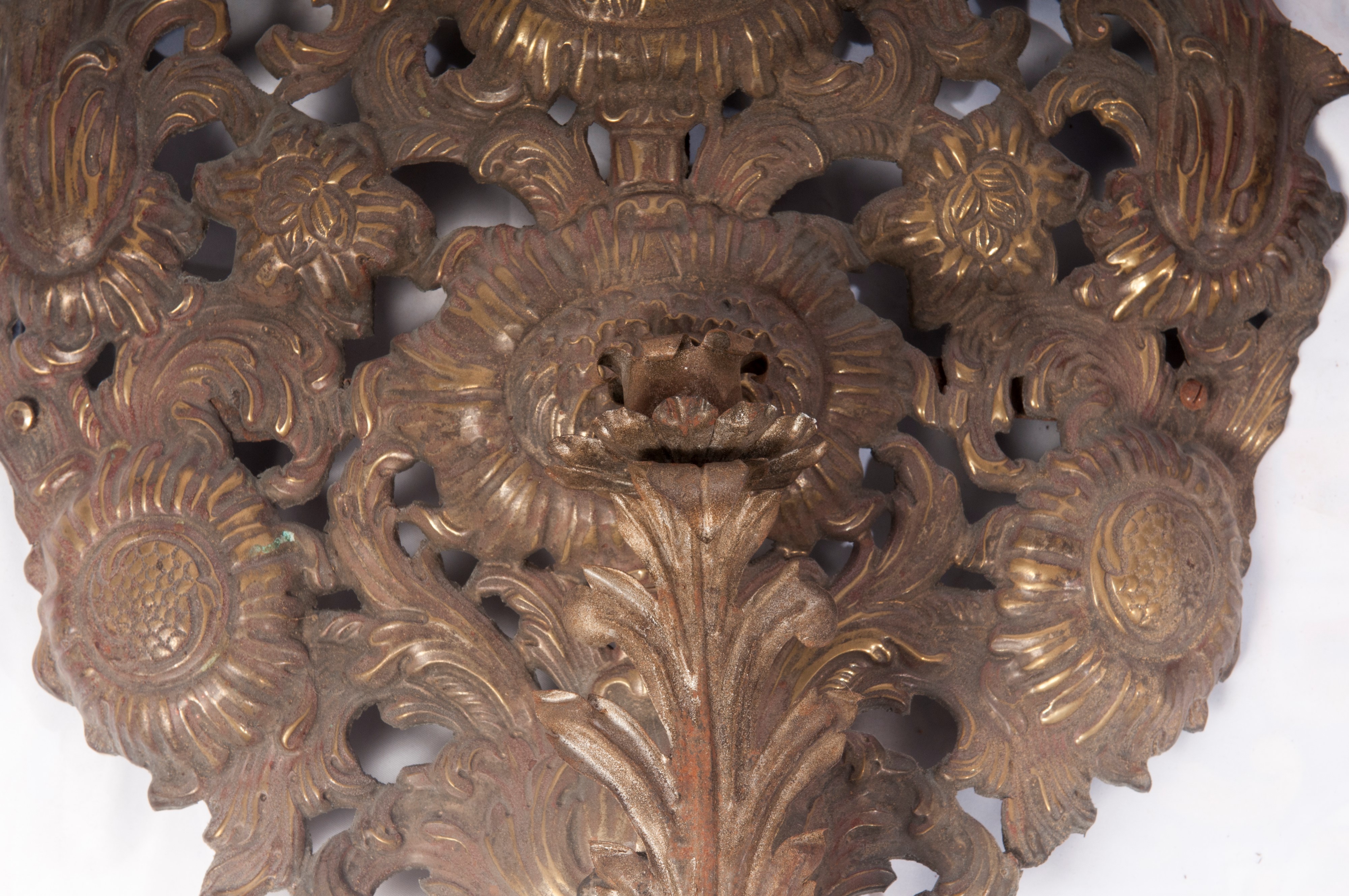 Lotto di due palme in ottone