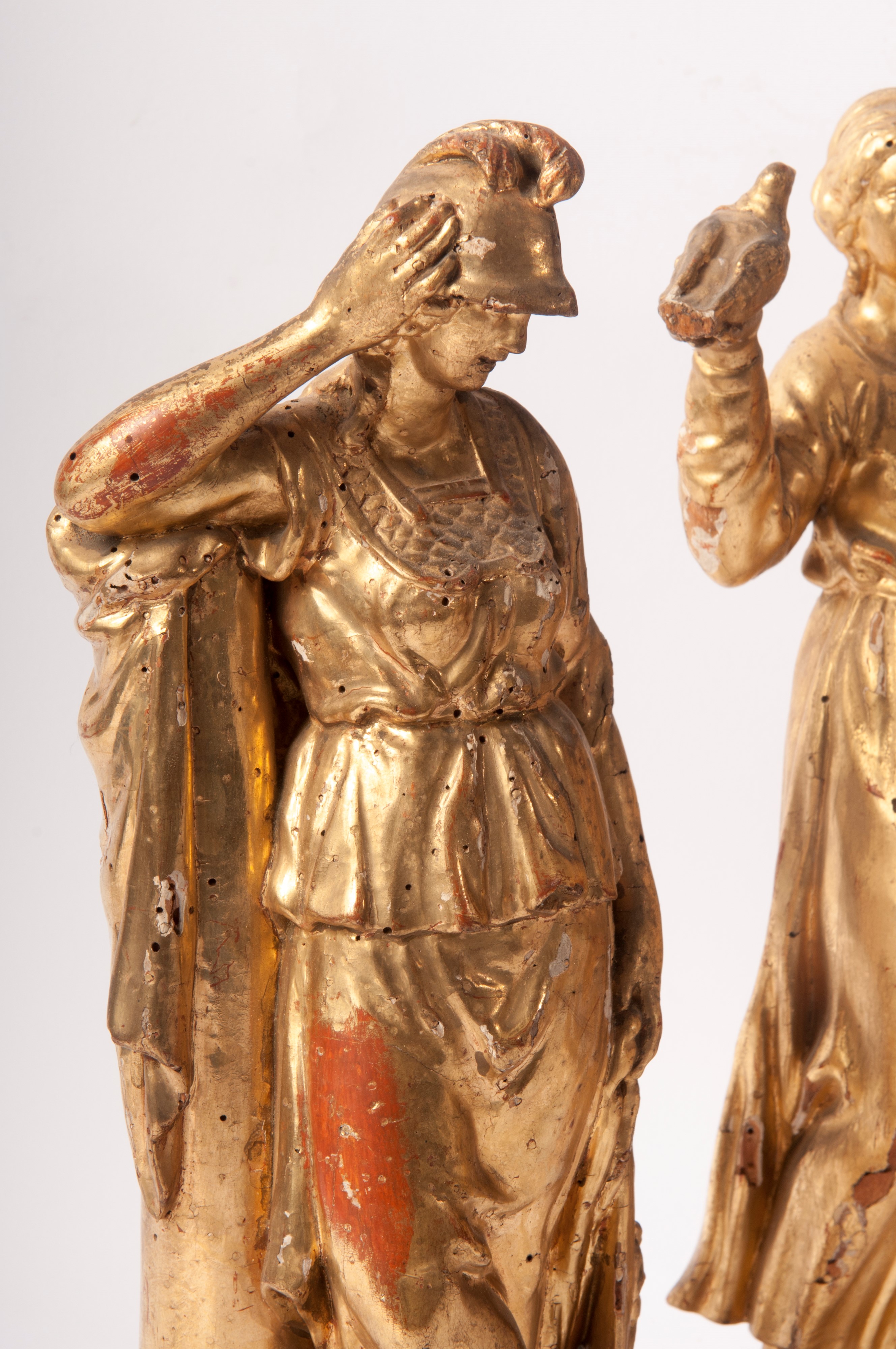 Lotto di cinque sculture allegoriche