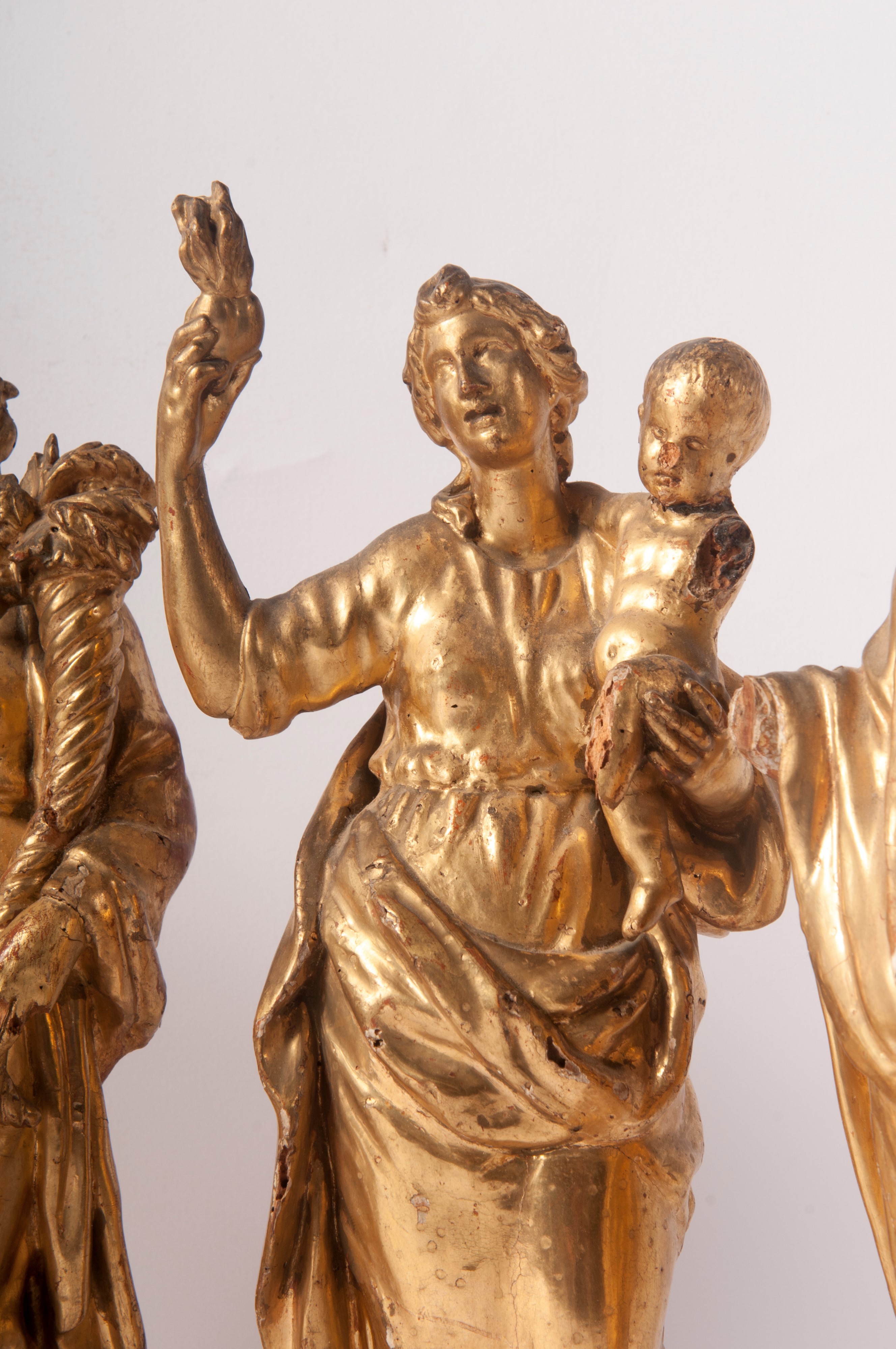Lotto di Cinque Sculture Allegoriche