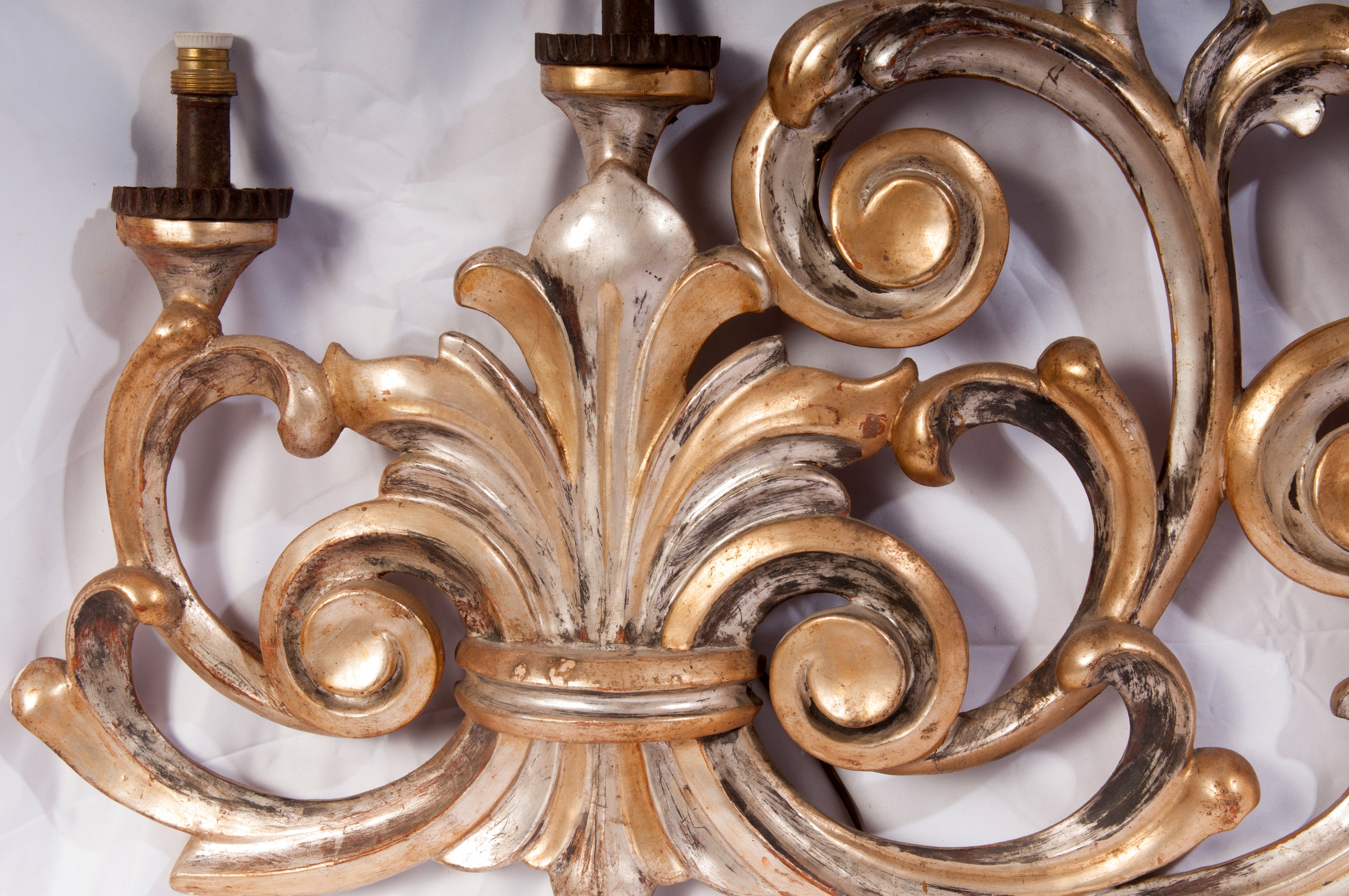 Coppia di appliques da parete a sei luci