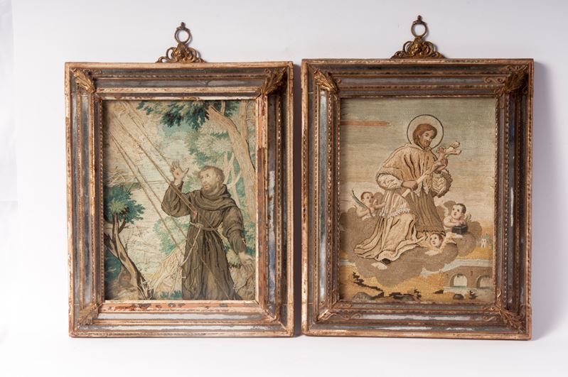 S. Francesco e S. Giovanni, Coppia di Ricami