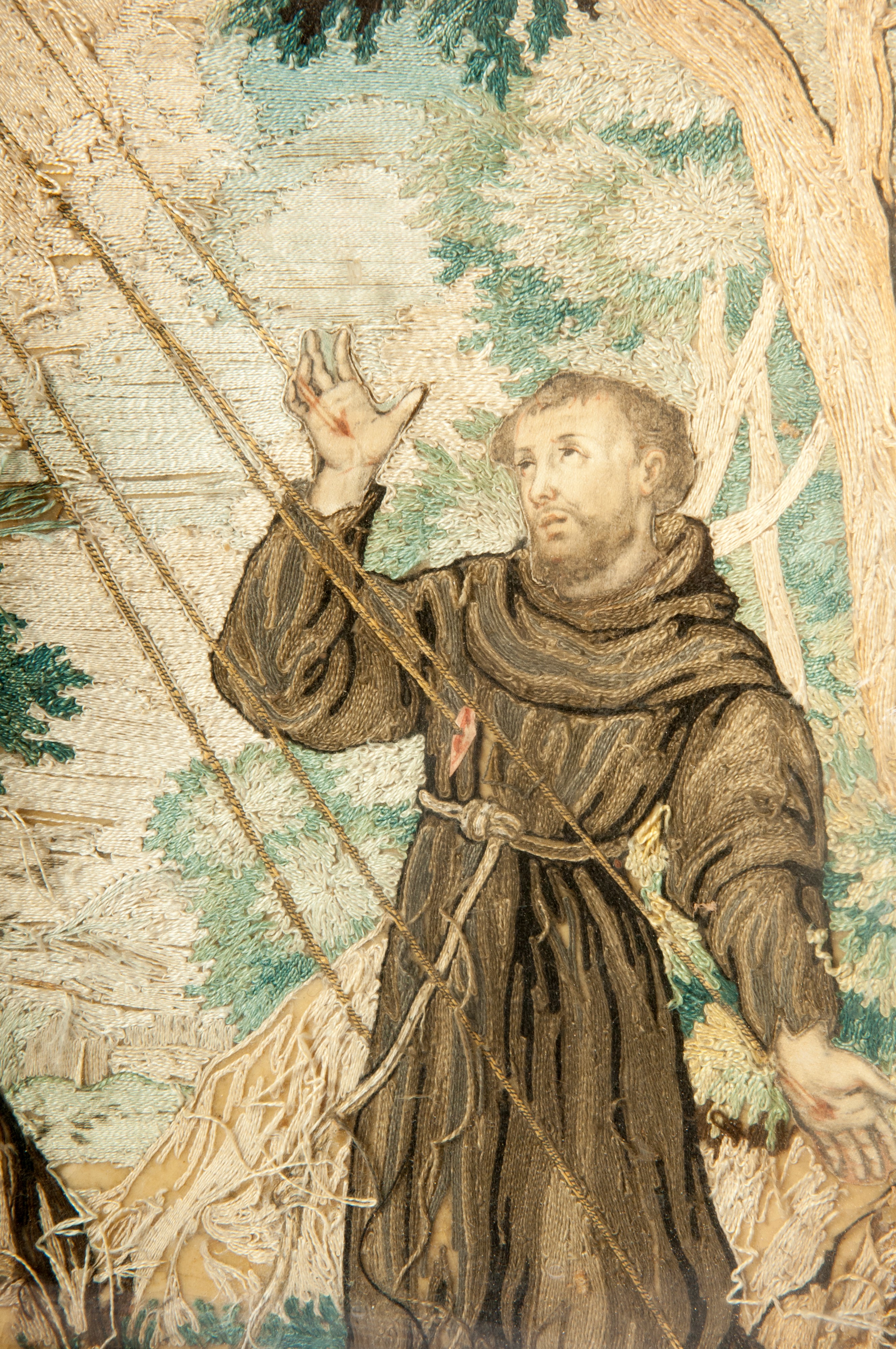 S. Francesco e S. Giovanni, coppia di ricami