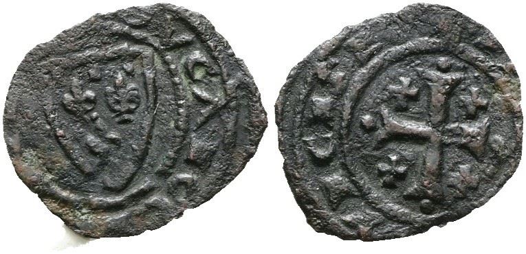 Brindisi. Carlo i D'angiò (1266-1278). Denaro Stemma. Mir 357, D'andrea 52; Mi; 0,4gr; Rr
