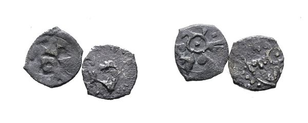PALERMO. Al Mustansir (1036-1094). Lotto di 2 Kharrube. Tarascio 55; Ag