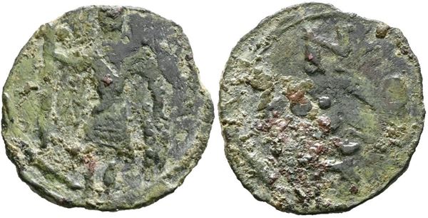 EDESSA. CROCIATI. Baldovino II (1108-1118). Follis. Metcalf 113-4; Cu; 3,15gr
