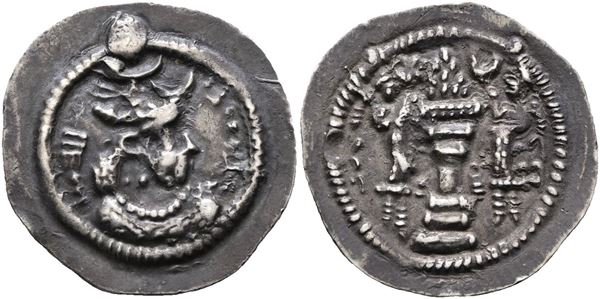 SASSANIDI. Dracma 500 H. Ag; 4,20gr