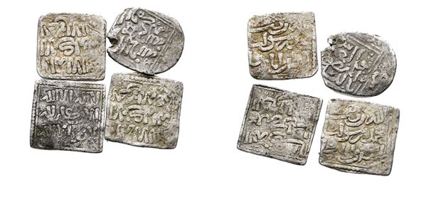 MONDO ISLAMICO. Lotto di 4 mezzi Dirhem arabo-spagnoli. Ag  - Asta MONETE E MEDAGLIE MODERNE, CONI, PUNZONI E RARITÀ MASSONICHE - Bertolami Fine Art - Casa d'Aste