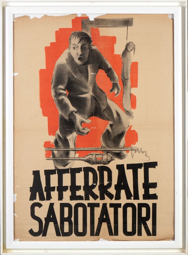 AFFERRATE SABOTATORI - propaganda manifesto