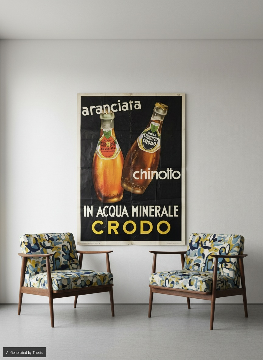Manifesto Aranciata Chinotto in Acqua Minerale Crodo