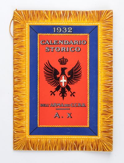 Calendario Carabinieri Reali Anno 1932