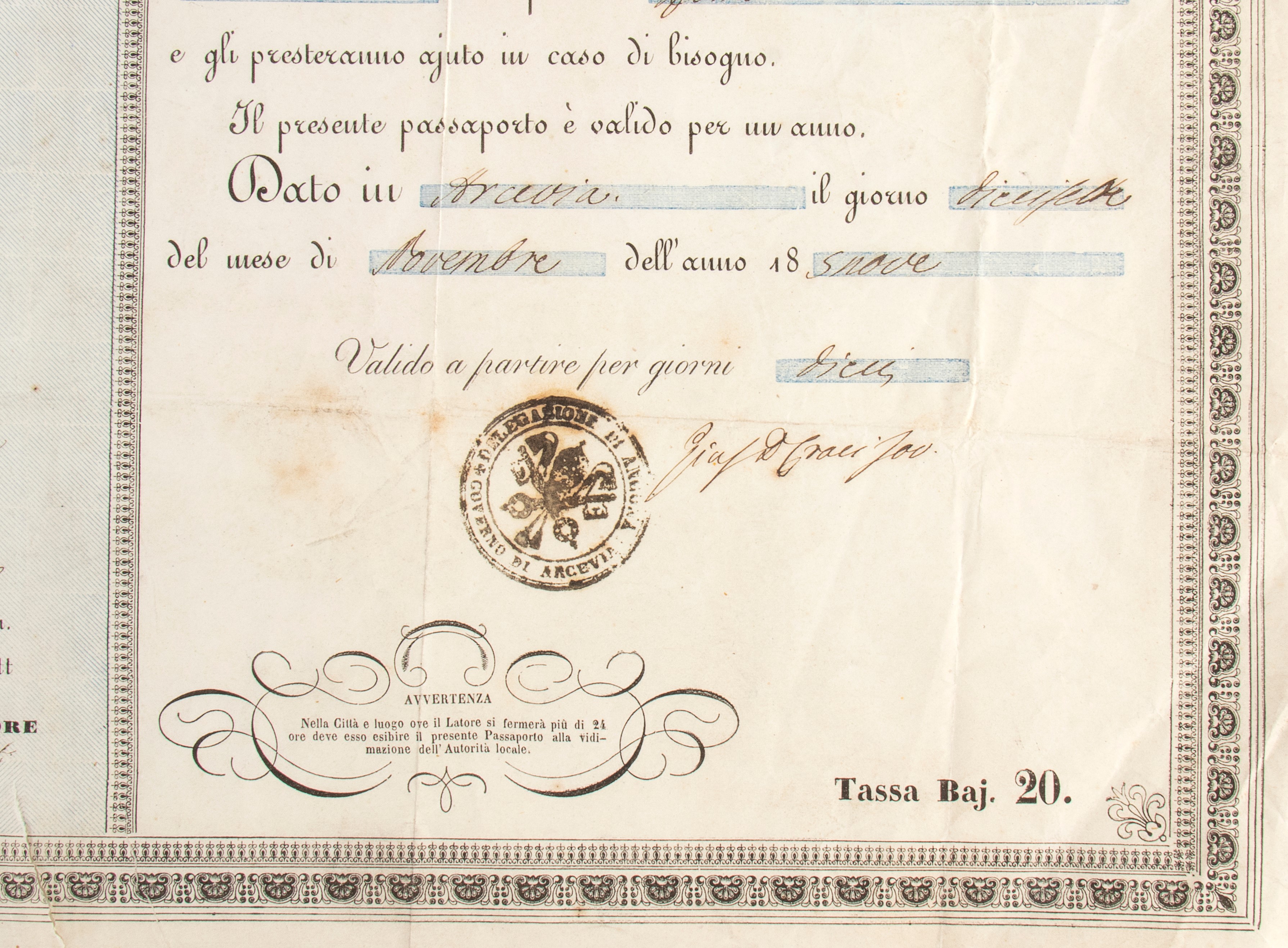 Documenti pontifici PIO IX periodo 1840-1860