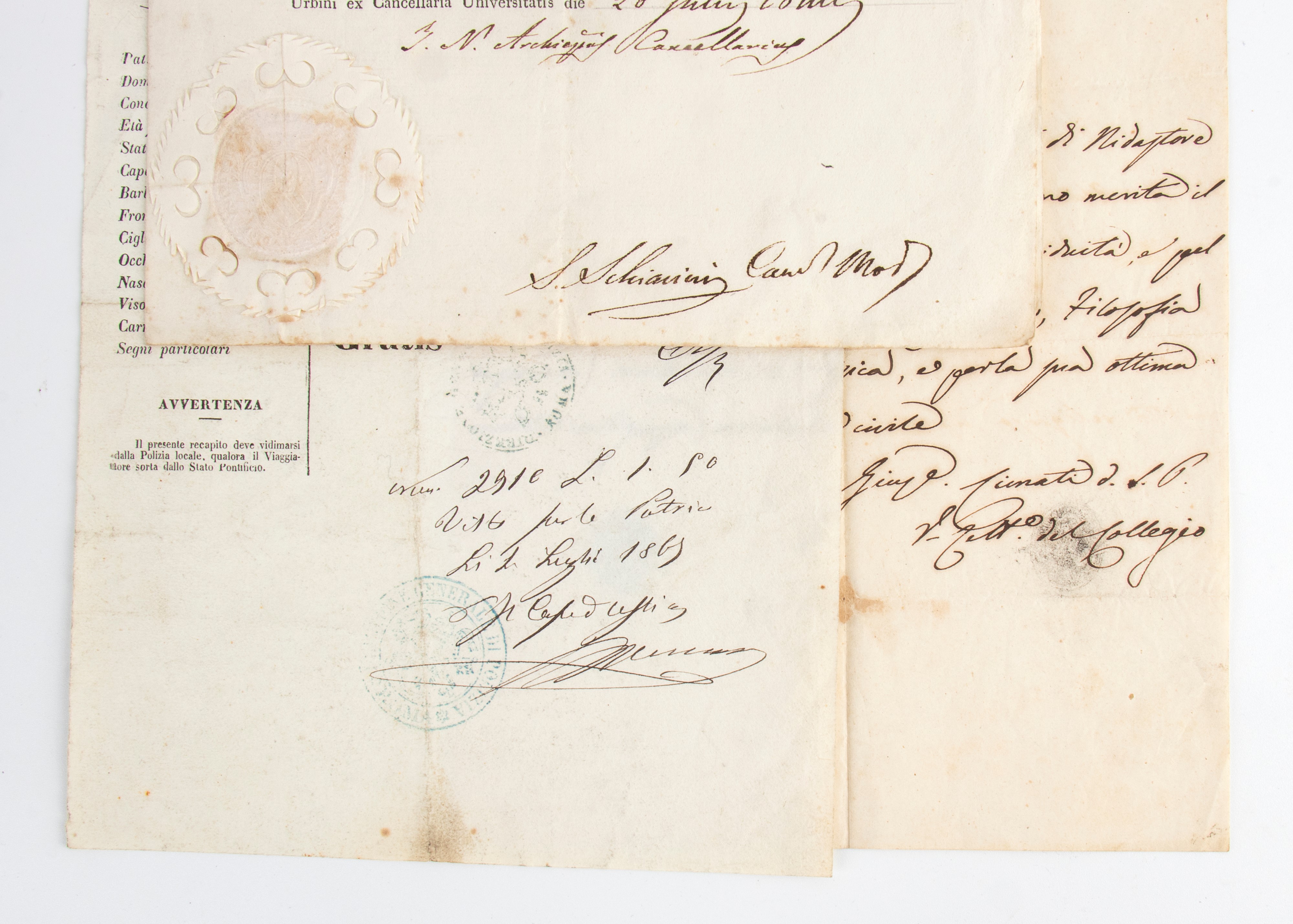 Documenti Pontifici Pio IX Periodo 1840-1860