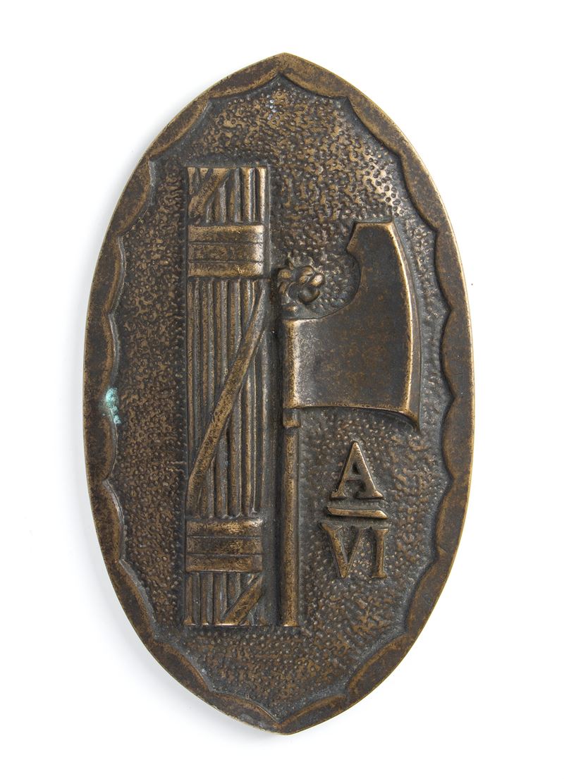 Placca in Bronzo Ventennio Fascista