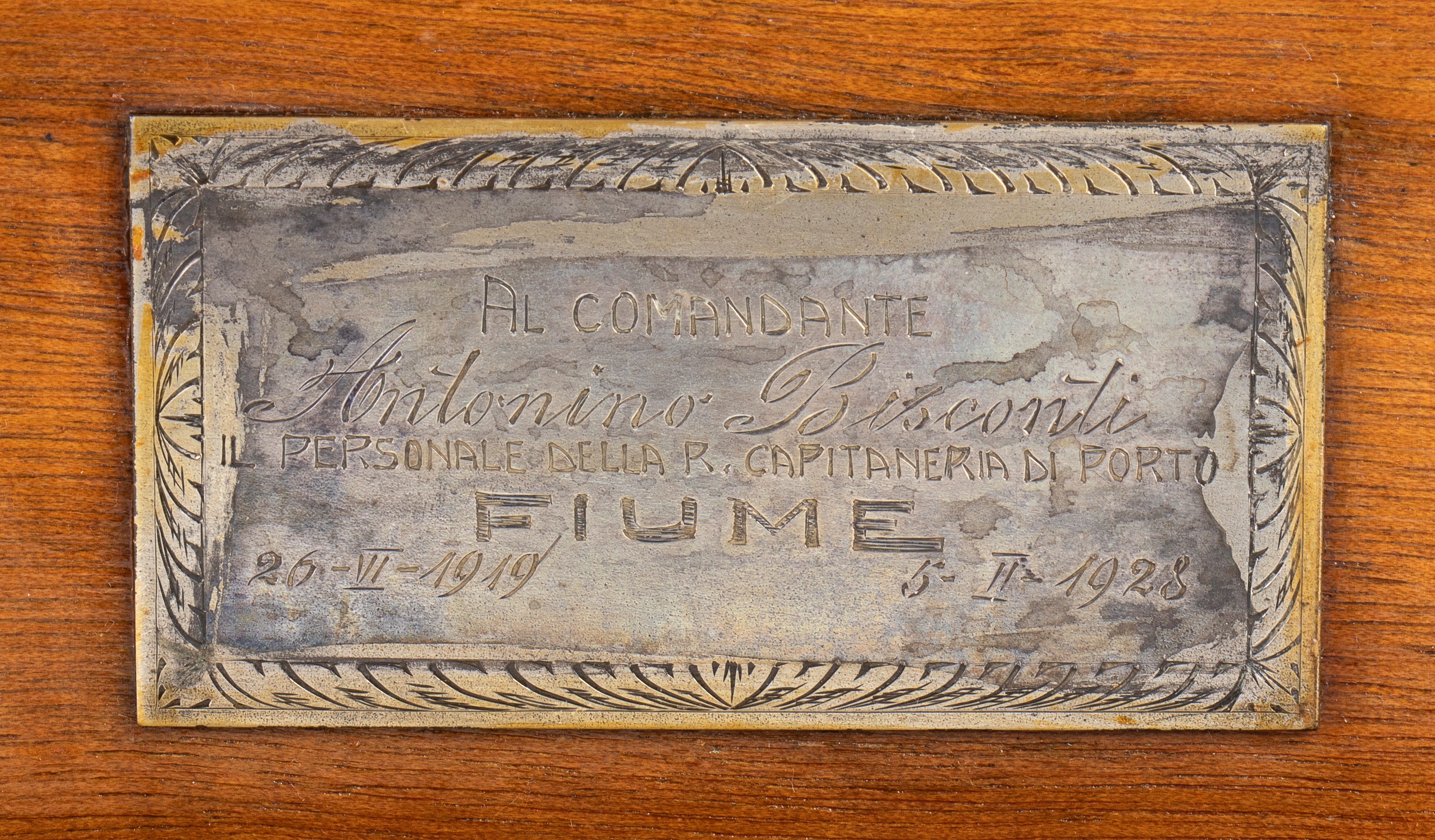 Portasigari Argento Fiume Indeficenter Regia Capitaneria di Porto 1928