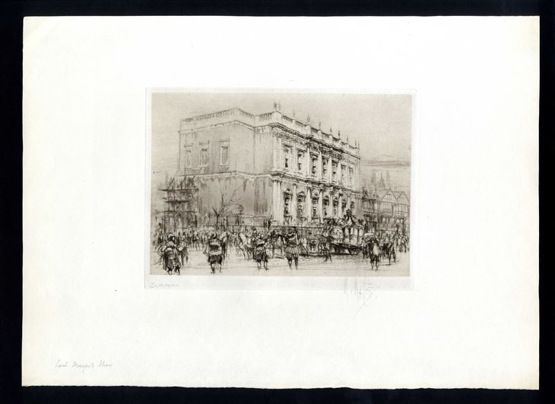 William Walcott - Londra - il Corteo di Lord Major Sfila di Fronte alla Banqueting House,