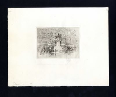 Londra - Charing Cross, la Statua di Charles I. 1919