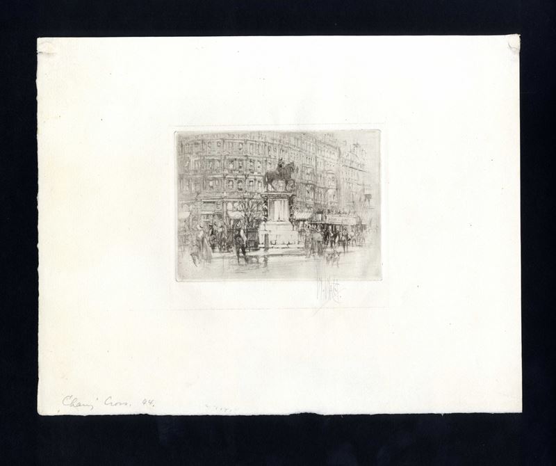 William Walcott - Londra - Charing Cross, la Statua di Charles I. 1919