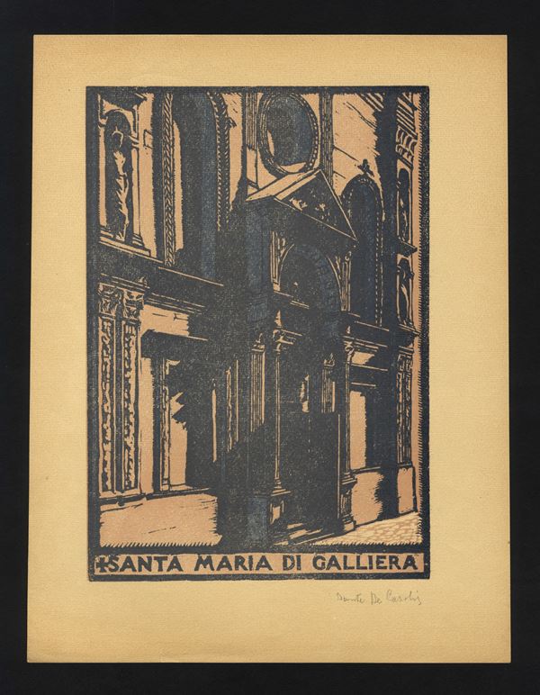 Donella De Carolis : Santa Maria di Galliera, Bologna  - Asta Opere su carta. Stampe, disegni, foto d'epoca - Bertolami Fine Art - Casa d'Aste